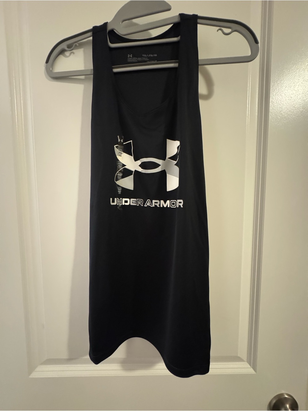 Under Armour Black Tank Top with White Logo